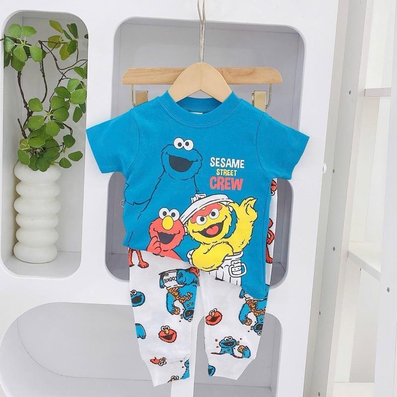 Colored Character Cotton Terno Tshirt and Pajama sleepwear set for 1-5 years old