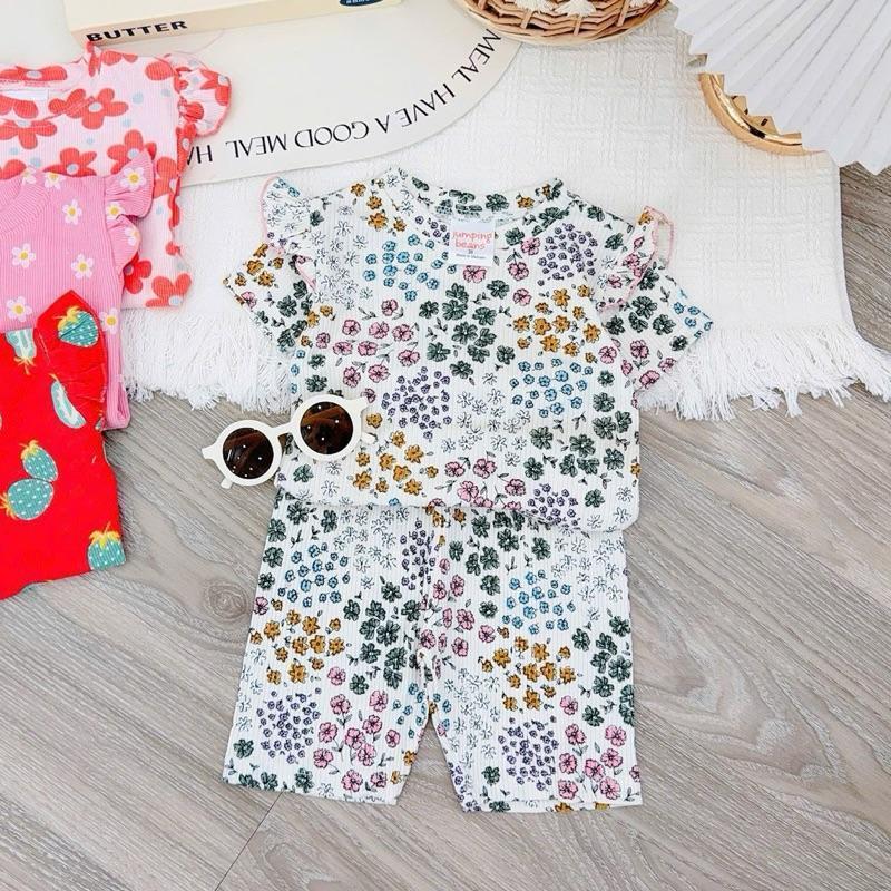 Baby Bizz 1-5 years old Cotton Ruffles T-Shirt & Shorts Set for Kids