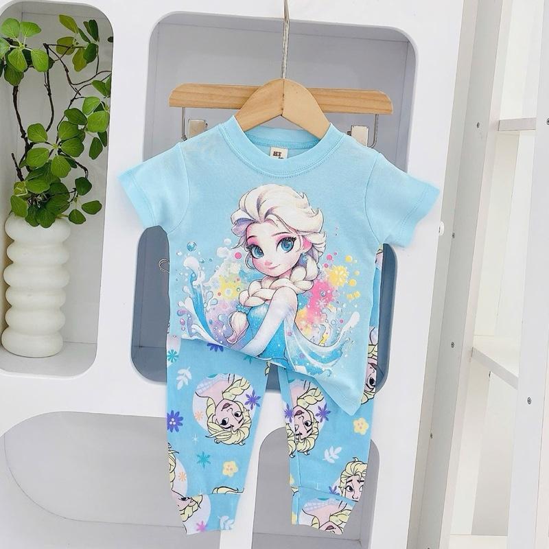 Colored Cotton Terno T-Shirt & Pajama Sleepwear Set for 1-5 years old