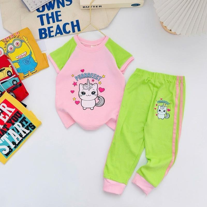 Colored T-Shirt & Jogger Set for 1-10 Years Old II