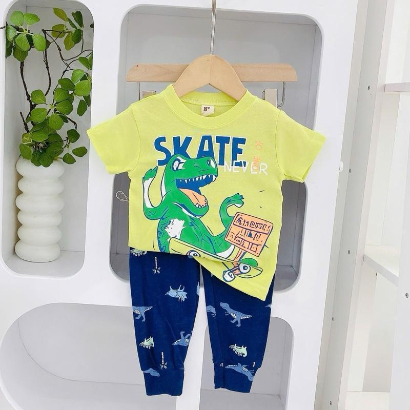 Colored Character Cotton Terno Tshirt and Pajama sleepwear set for 1-5 years old