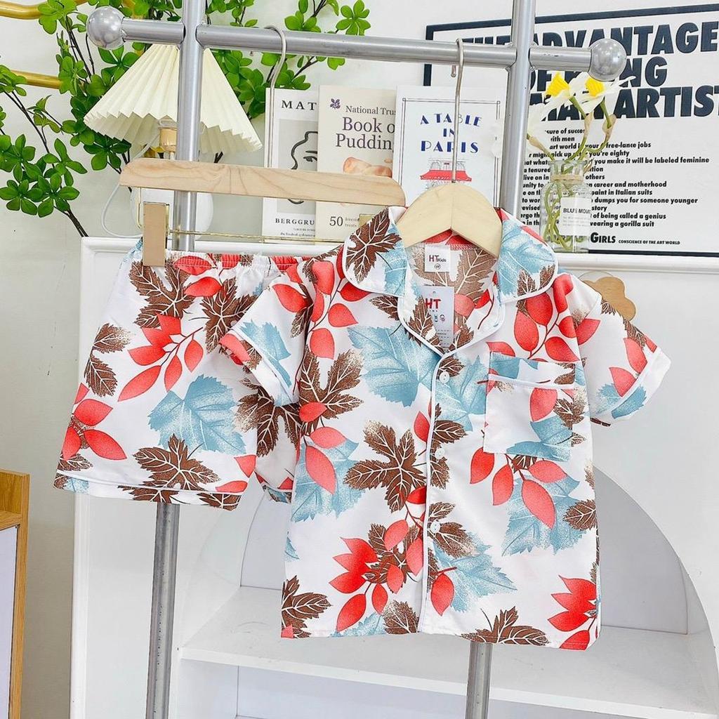 HT Terno Polo and Shorts sleepwear set for 1-6 years old