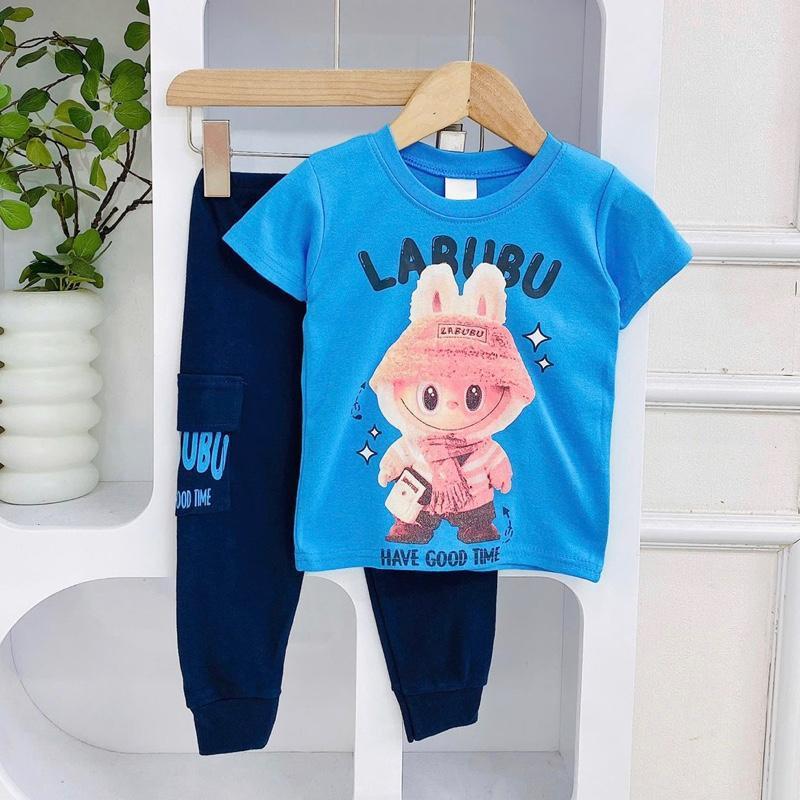 T-shirt and Cargo Pants Cotton Terno Set for 1-5 years old