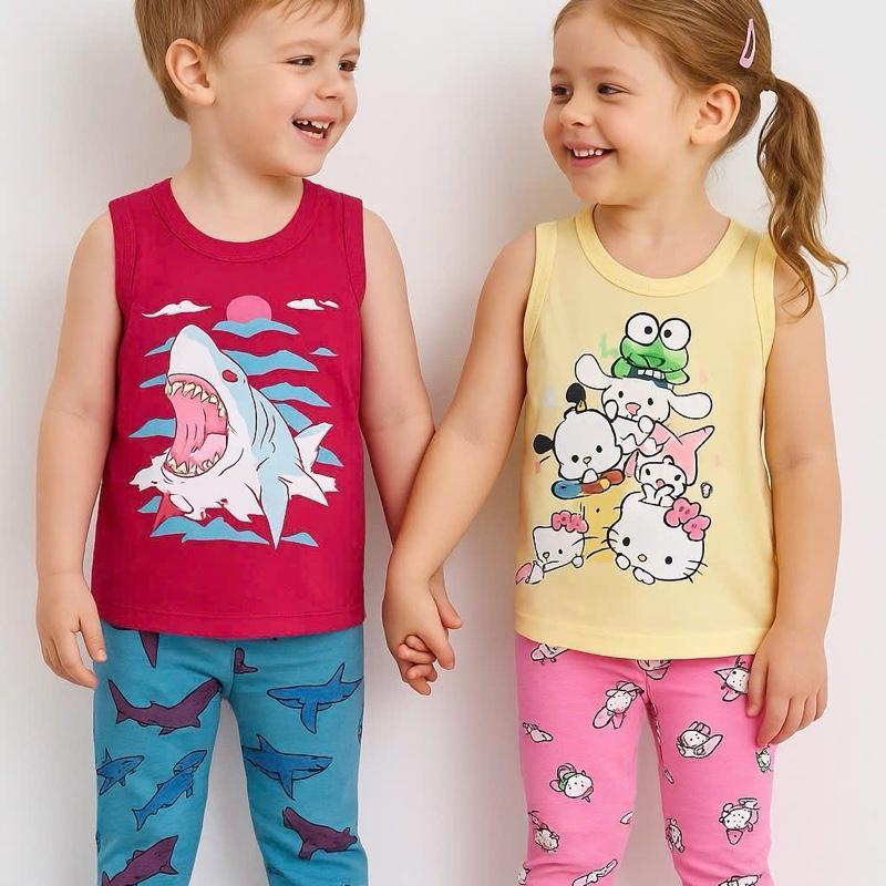 Colored Cotton Terno Sando and Pajama sleepwear set for 1-5 years old