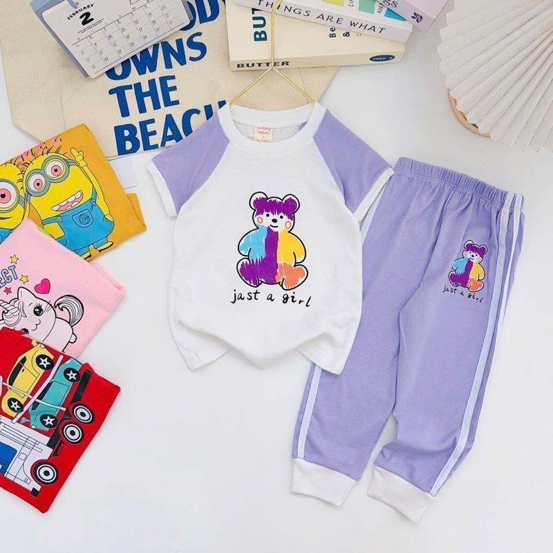 Colored T-Shirt & Jogger Set for 1-10 Years Old II