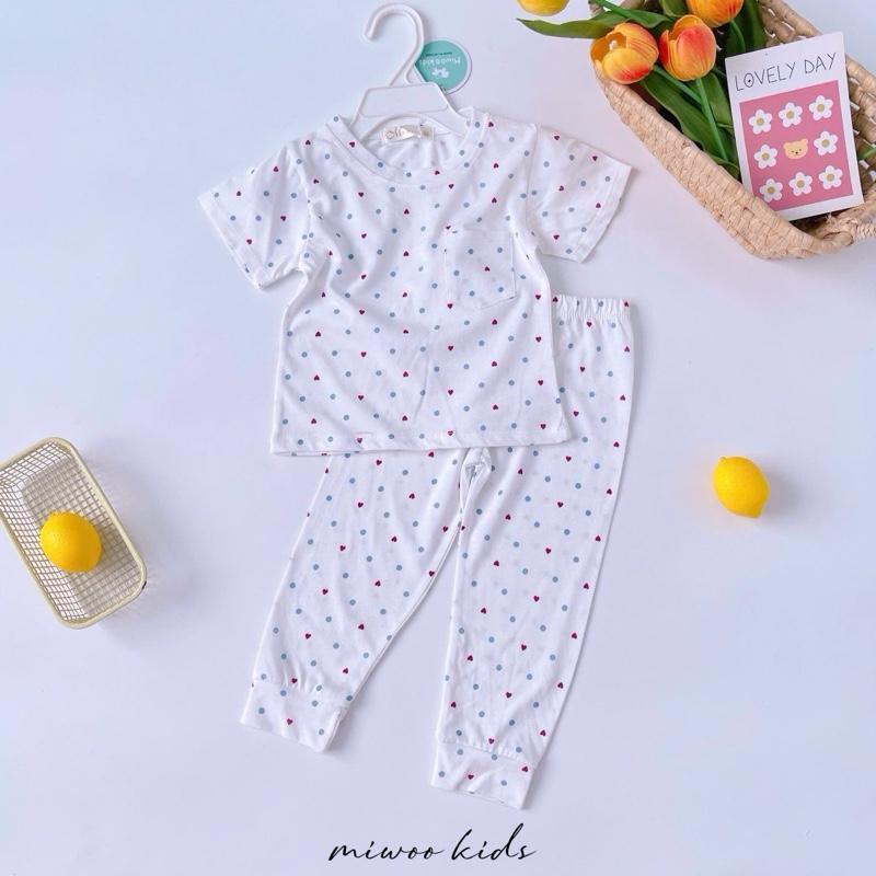 Miwoo Cotton Terno Tshirt with pocket and Pajama sleepwear Set for 1-5 years old