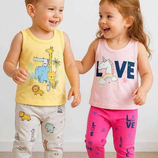 Colored Cotton Terno Sando and Pajama sleepwear set for 1-5 years old