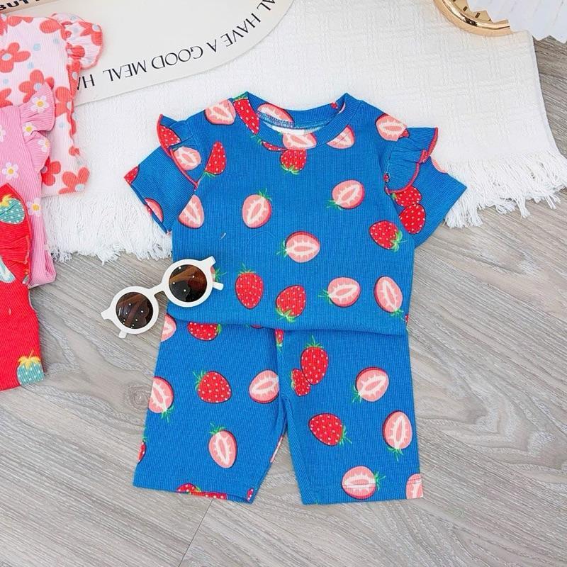 Cotton Ruffles T-Shirt & Shorts Set for 1-5 years old