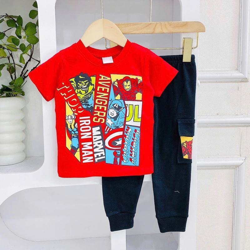 T-shirt and Cargo Pants Cotton Terno Set for 1-5 years old
