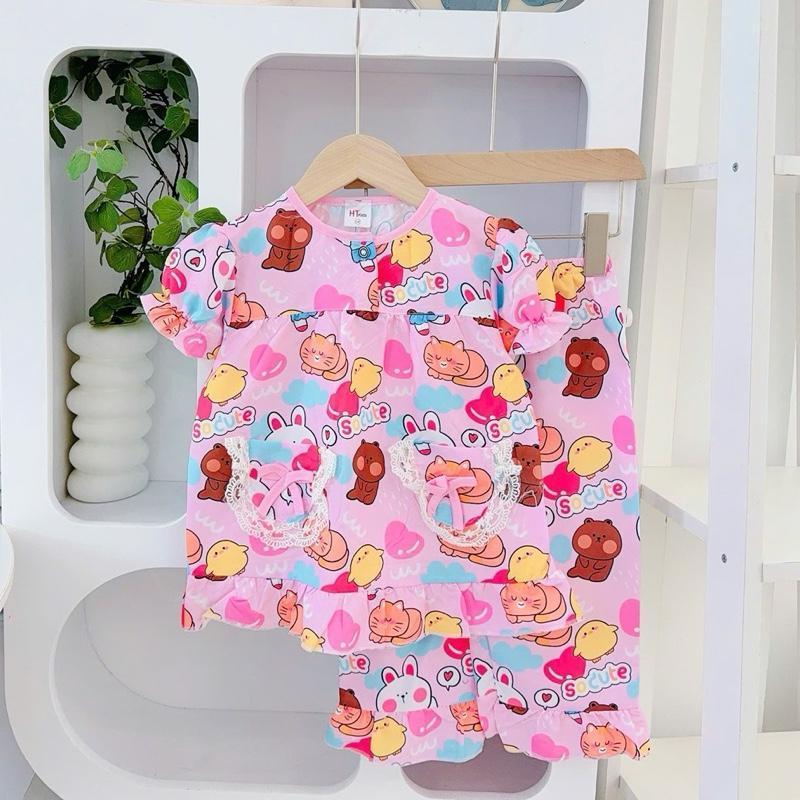 HT Terno Ribbon Set Pajama Sleepwear set for 1-5 years old