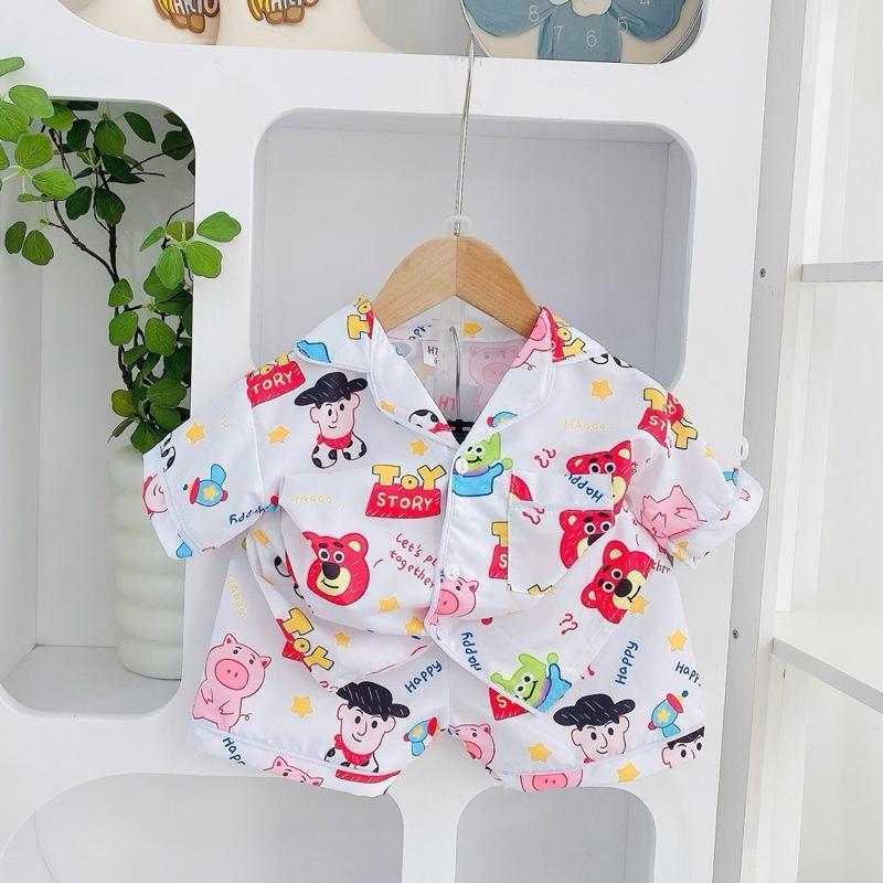 HT Terno Polo and Shorts sleepwear set for 1-6 years old