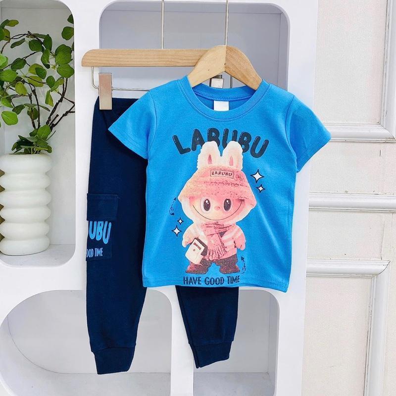 T-shirt and Cargo Pants Cotton Terno Set for 1-5 years old