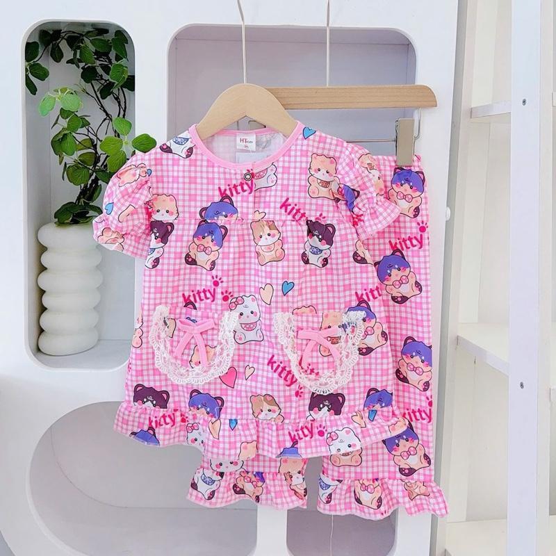 HT Terno Ribbon Set Pajama Sleepwear set for 1-5 years old
