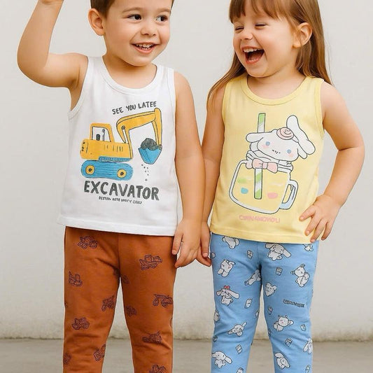 Colored Cotton Terno Sando and Pajama sleepwear set for 1-5 years old