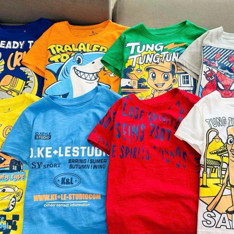 Premium Cotton terno character Tshirt and shorts set 1-10 Years Old