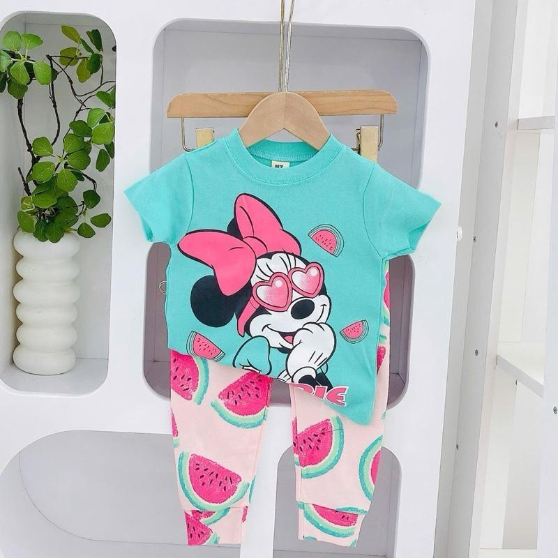 Colored Cotton Terno T-Shirt & Pajama Sleepwear Set for 1-5 years old