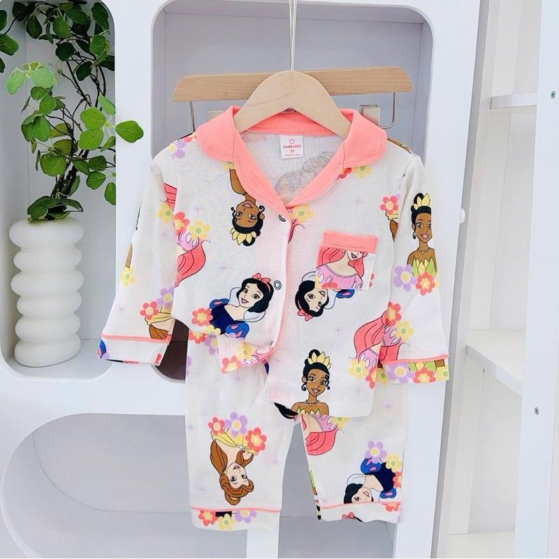1-5 years old Cotton Terno Longsleeves Polo and Pajama sleepwear set for kids