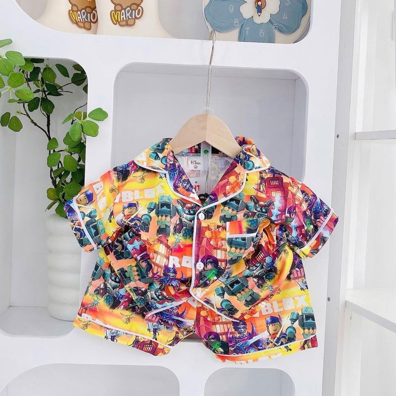HT Terno Polo and Shorts sleepwear set for 1-6 years old