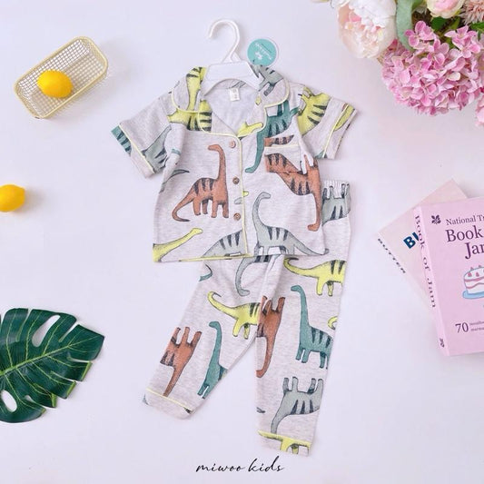 Miwoo Cotton Terno Polo and Pajama Sleepwear set for 1-5 years old