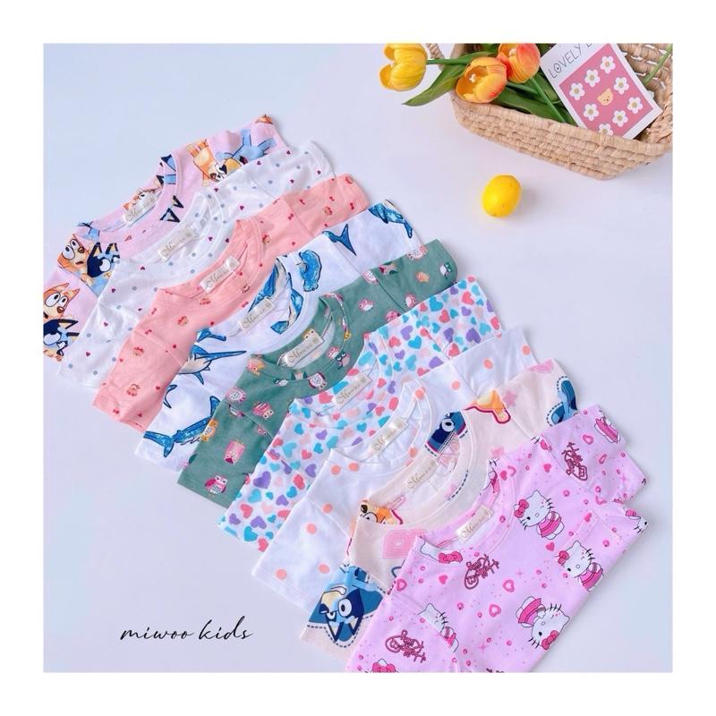 Miwoo Cotton Terno Tshirt with pocket and Pajama sleepwear Set for 1-5 years old