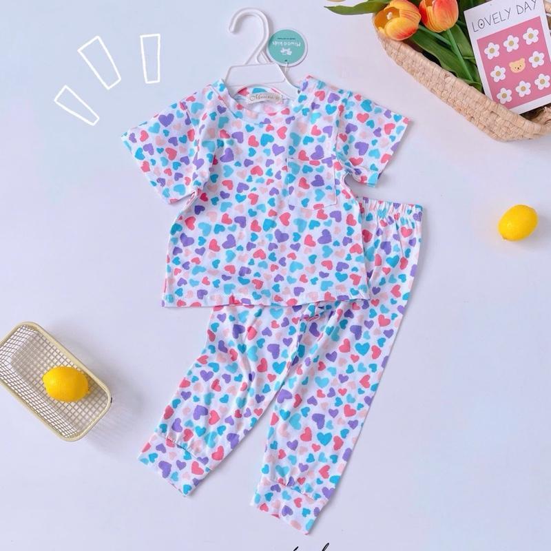 Miwoo Cotton Terno Tshirt with pocket and Pajama sleepwear Set for 1-5 years old