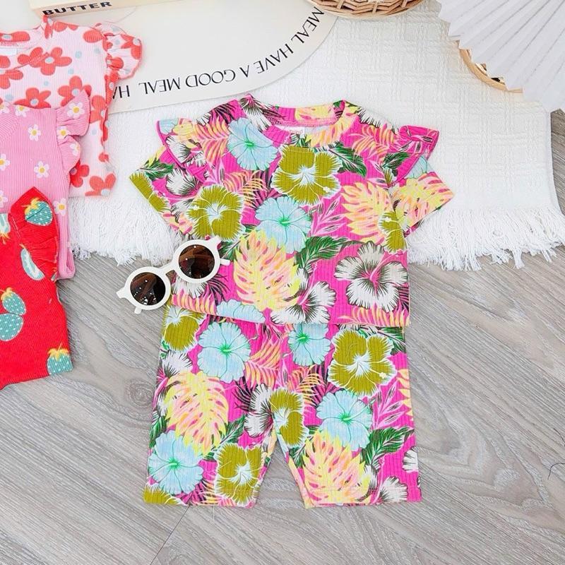 Cotton Ruffles T-Shirt & Shorts Set for 1-5 years old