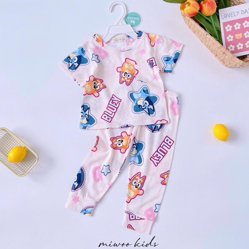 Miwoo Cotton Terno Tshirt with pocket and Pajama sleepwear Set for 1-5 years old