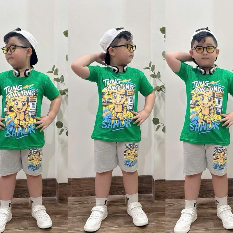 Premium Cotton terno character Tshirt and shorts set 1-10 Years Old