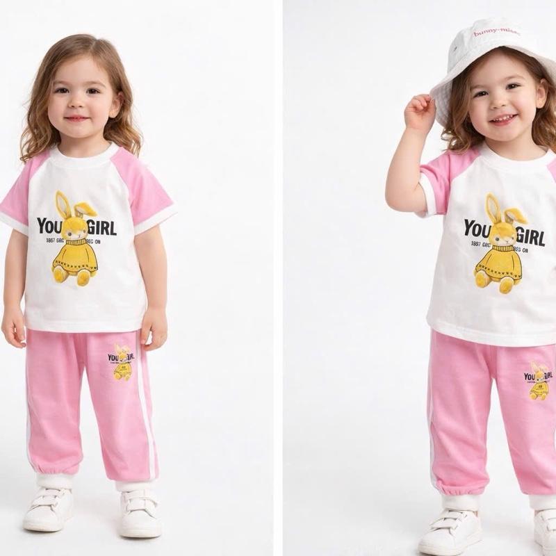 Colored T-Shirt & Jogger Set for 1-10 Years Old II