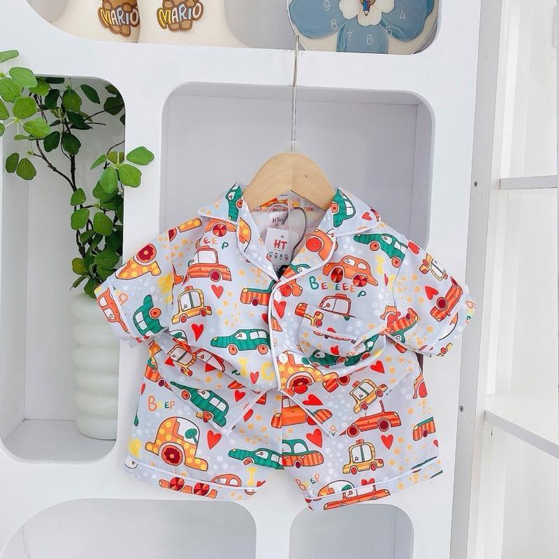 HT Terno Polo and Shorts sleepwear set for 1-6 years old
