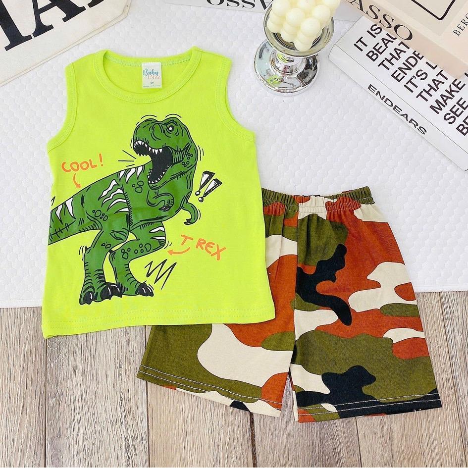 Premium cotton character sando and shorts set for 1-5 years old