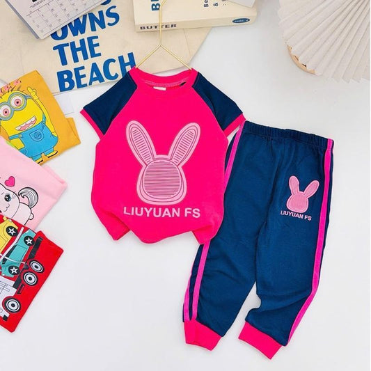 Colored T-Shirt & Jogger Set for 1-10 Years Old II