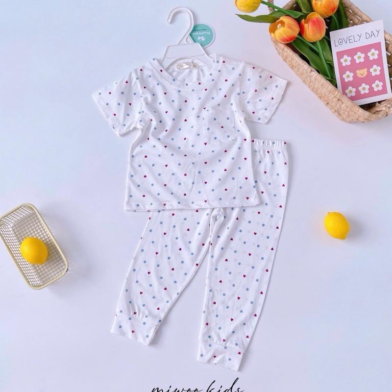 Miwoo Cotton Terno Tshirt with pocket and Pajama sleepwear Set for 1-5 years old