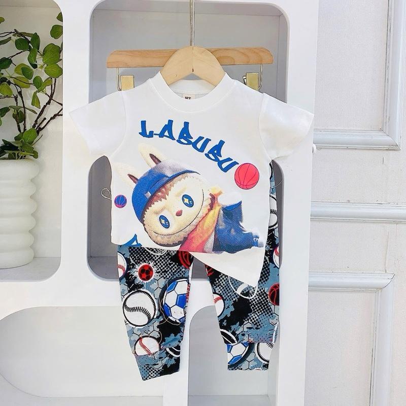 Colored Character Cotton Terno Tshirt and Pajama sleepwear set for 1-5 years old