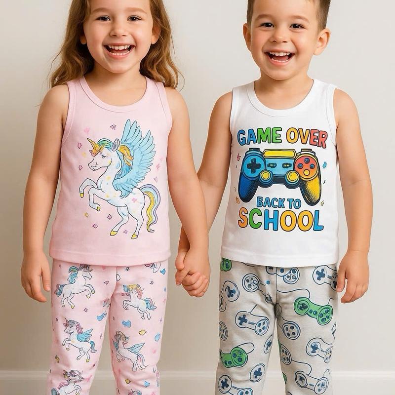 Colored Cotton Terno Sando and Pajama sleepwear set for 1-5 years old