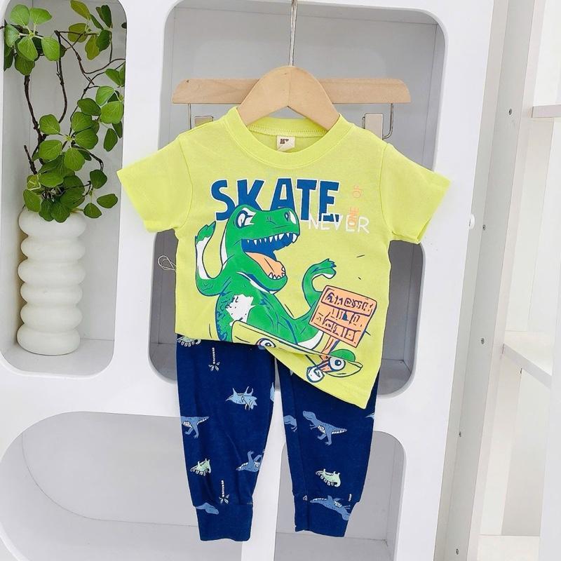 Colored Character Cotton Terno Tshirt and Pajama sleepwear set for 1-5 years old
