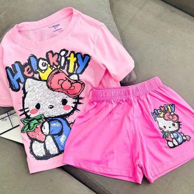 Premium Cotton terno character Tshirt and shorts set for 1-10 Years Old