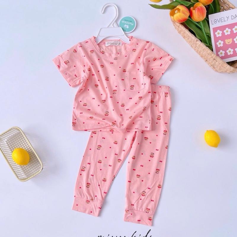 Miwoo Cotton Terno Tshirt with pocket and Pajama sleepwear Set for 1-5 years old