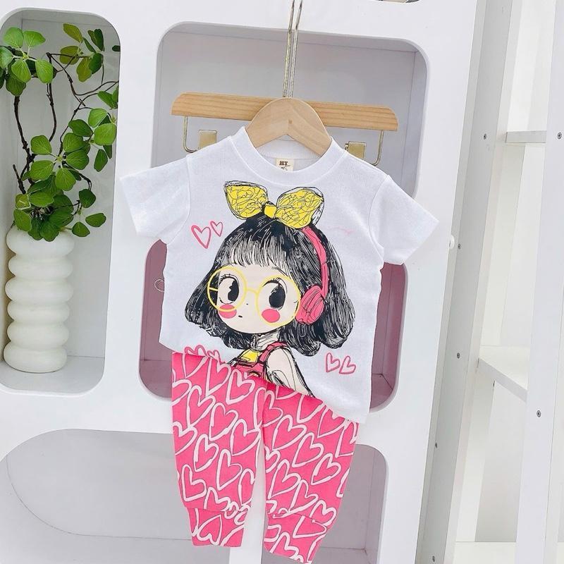 Colored Cotton Terno T-Shirt & Pajama Sleepwear Set for 1-5 years old
