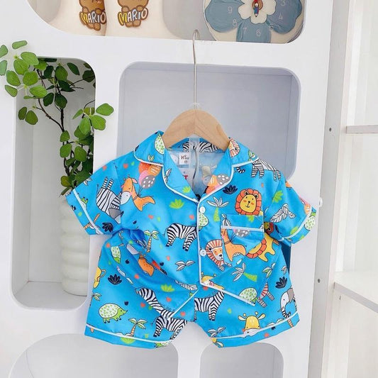 HT Terno Polo and Shorts sleepwear set for 1-6 years old