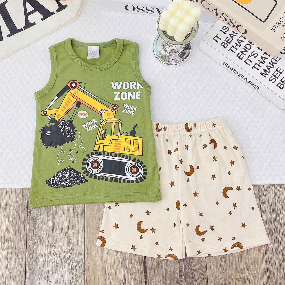 Premium cotton character sando and shorts set for 1-5 years old