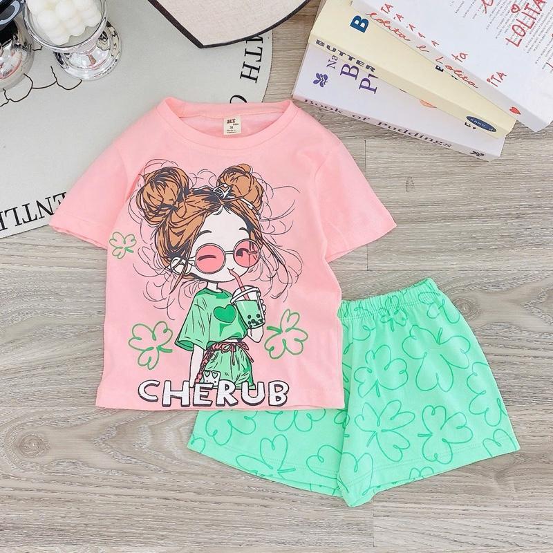Cotton Terno Tshirt and Shorts OOTD set for 1-5 years old