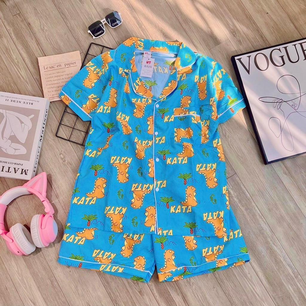 HT Adult Terno Polo and Shorts Sleepwear Set