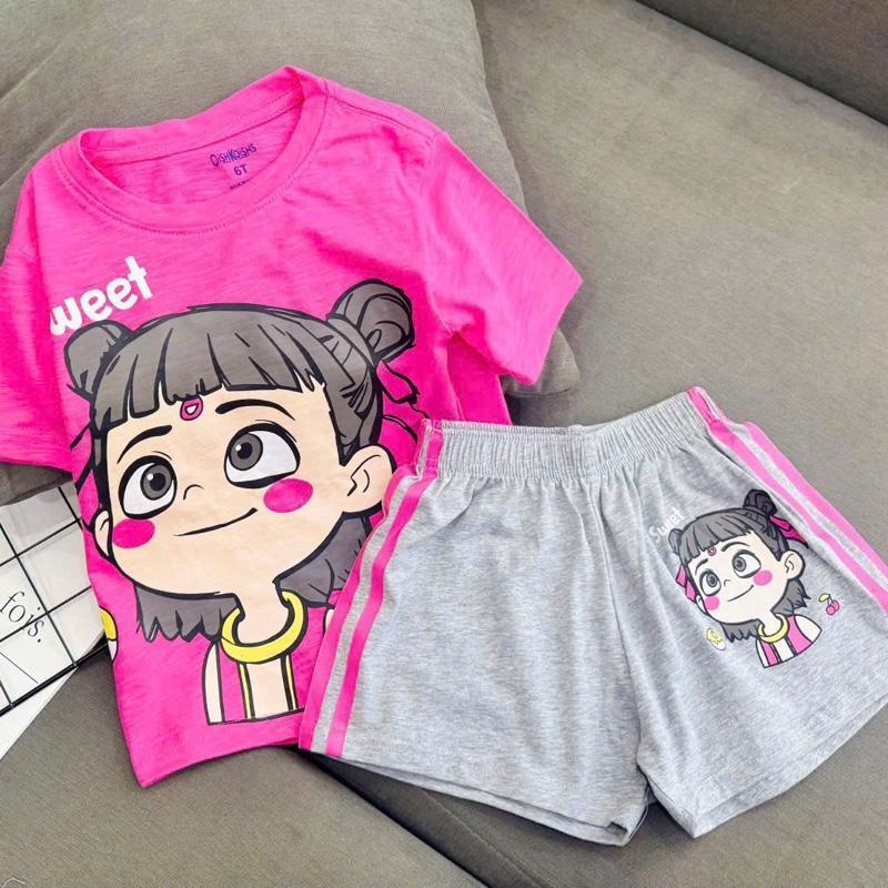 Premium Cotton terno character Tshirt and shorts set for 1-10 Years Old