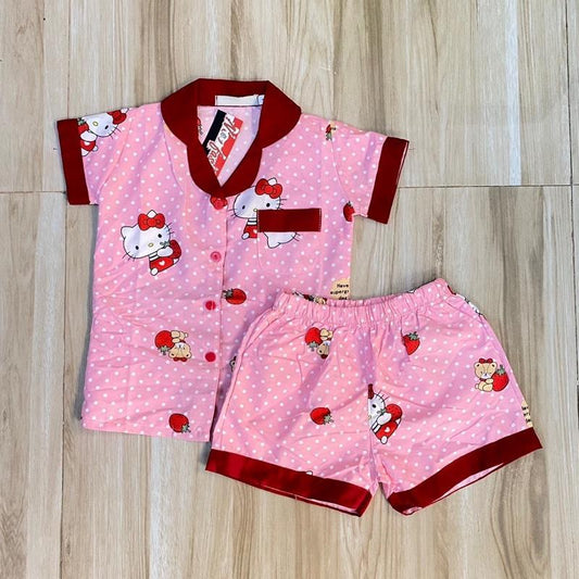 Polo and Shorts sleepwear set for 1-8 years old