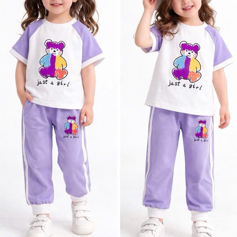 Colored T-Shirt & Jogger Set for 1-10 Years Old II