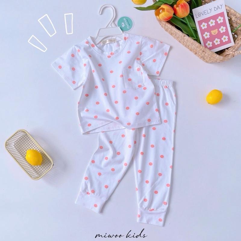 Miwoo Cotton Terno Tshirt with pocket and Pajama sleepwear Set for 1-5 years old