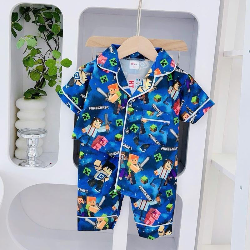 1-10 years old HT Terno Polo and Pajama sleepwear set for kids