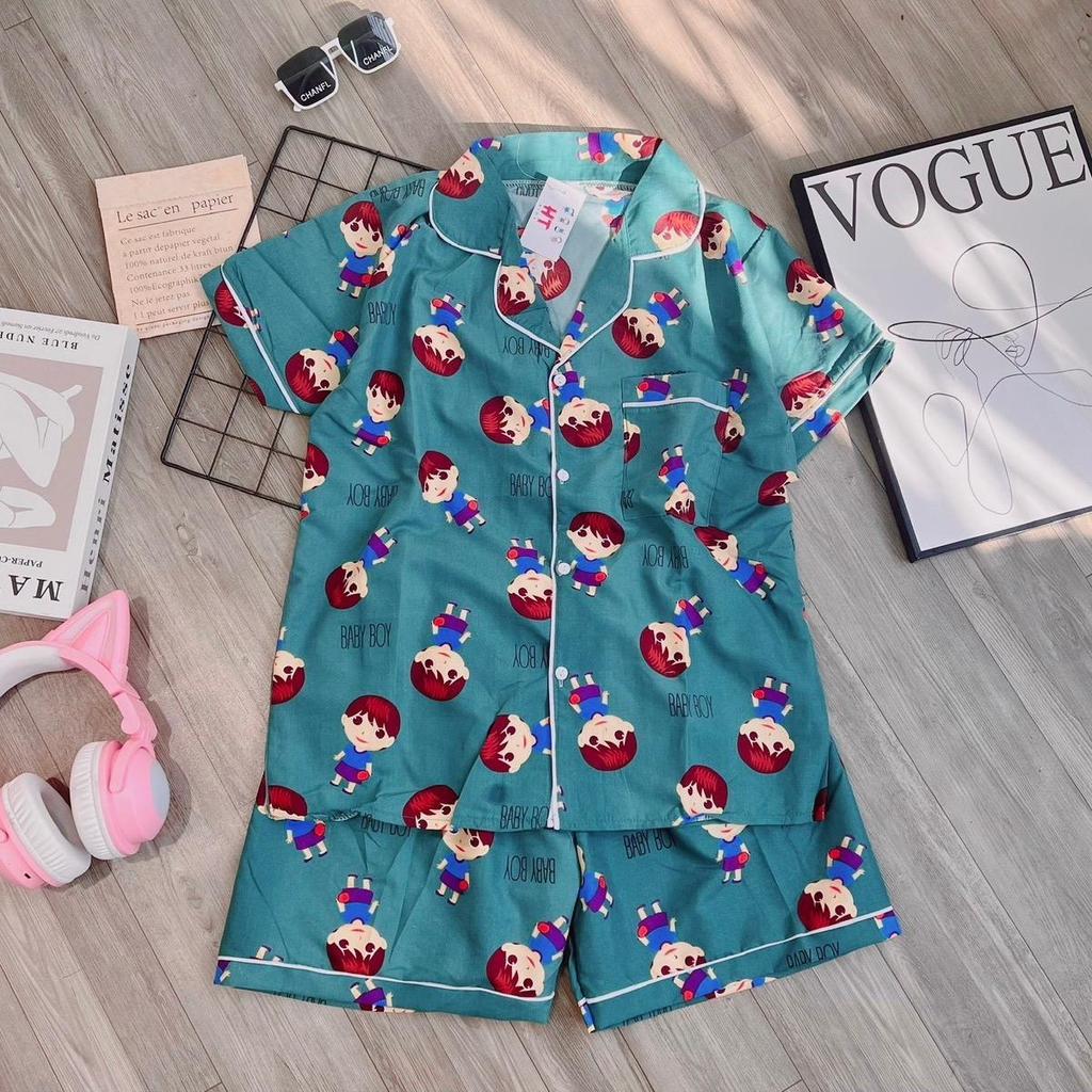 HT Adult Terno Polo and Shorts Sleepwear Set