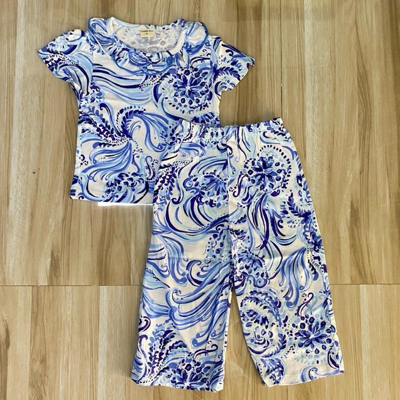 OOTD Cotton Terno Top and wide-leg set for 1-5 years old